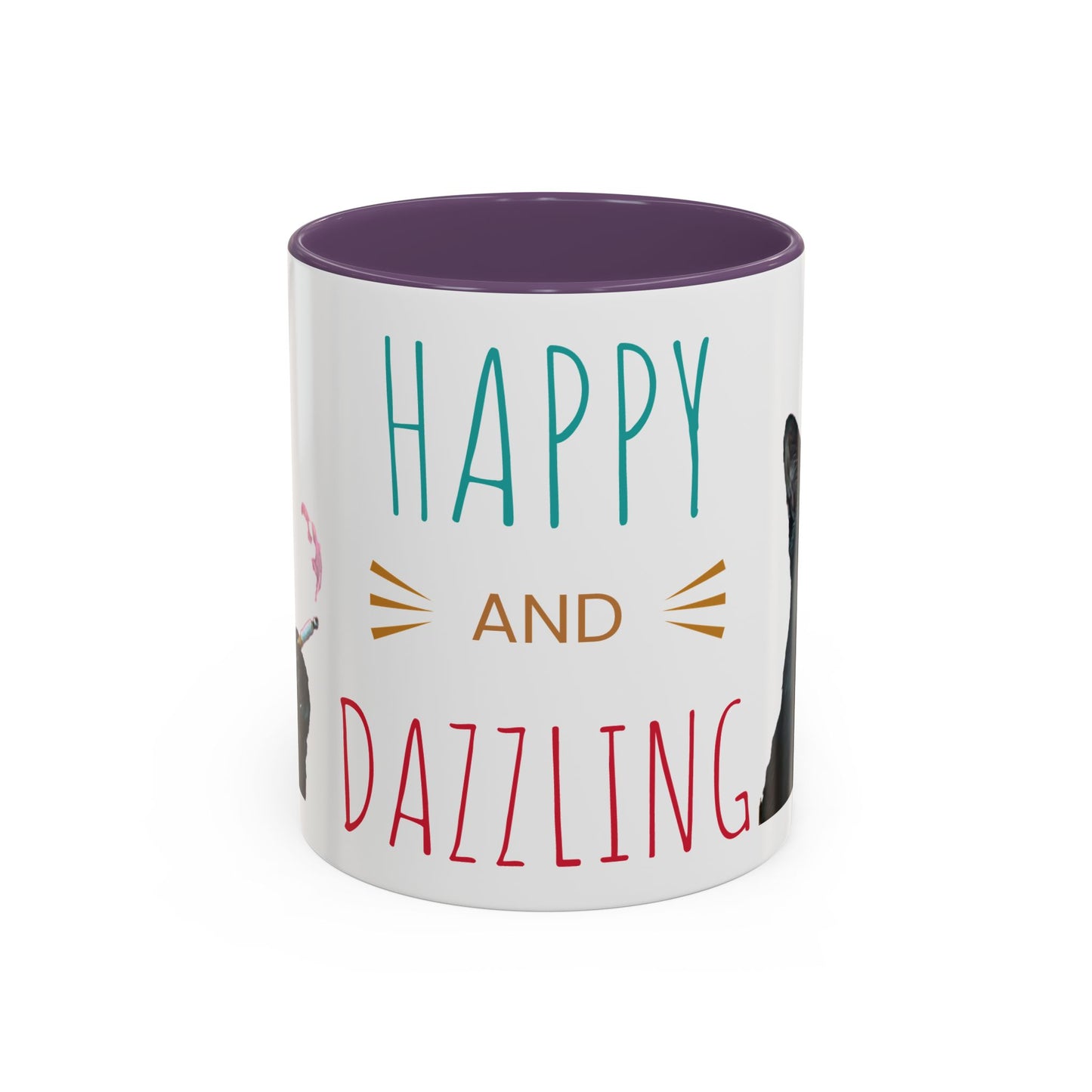 Happy and Dazzling smoking cat Cat Accent Coffee Mug — Cute Black Cat Coffee Cup (11/15oz) (free shipping)