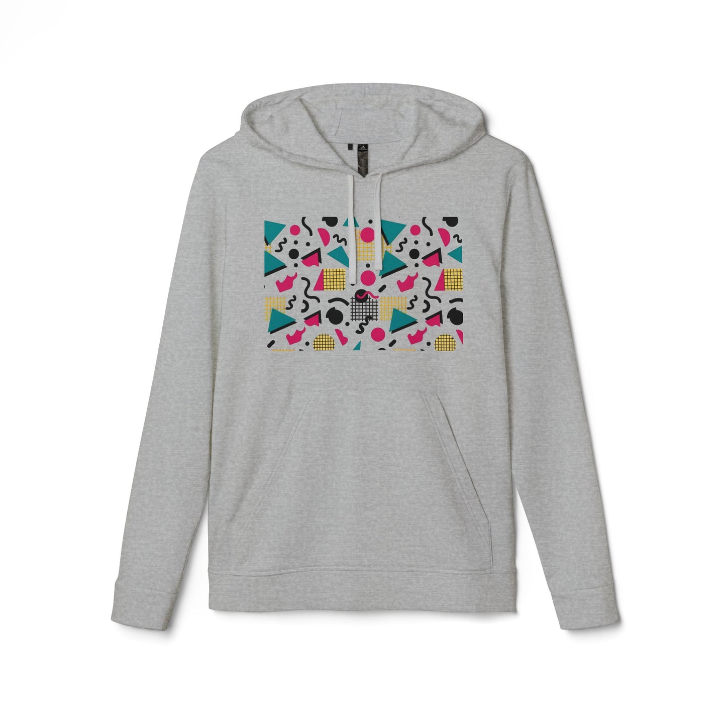 Adidas Retro 80’s Memphis Graphic Hoodie — Colorful 80s-Inspired Geometric Design