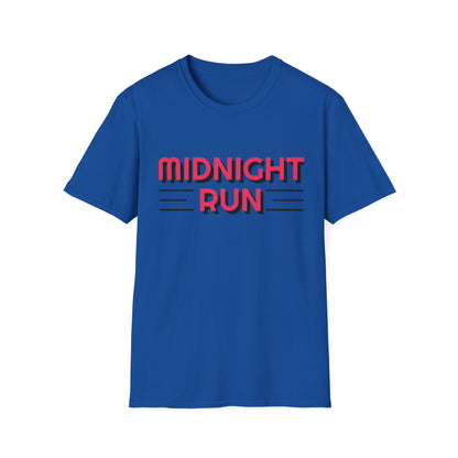 Midnight Run T-Shirt — Retro Pink Track Graphic Tee