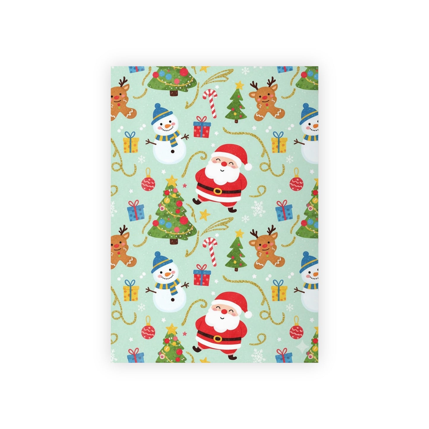 Santa and friends Gift Wrapping Paper Rolls, 1pc