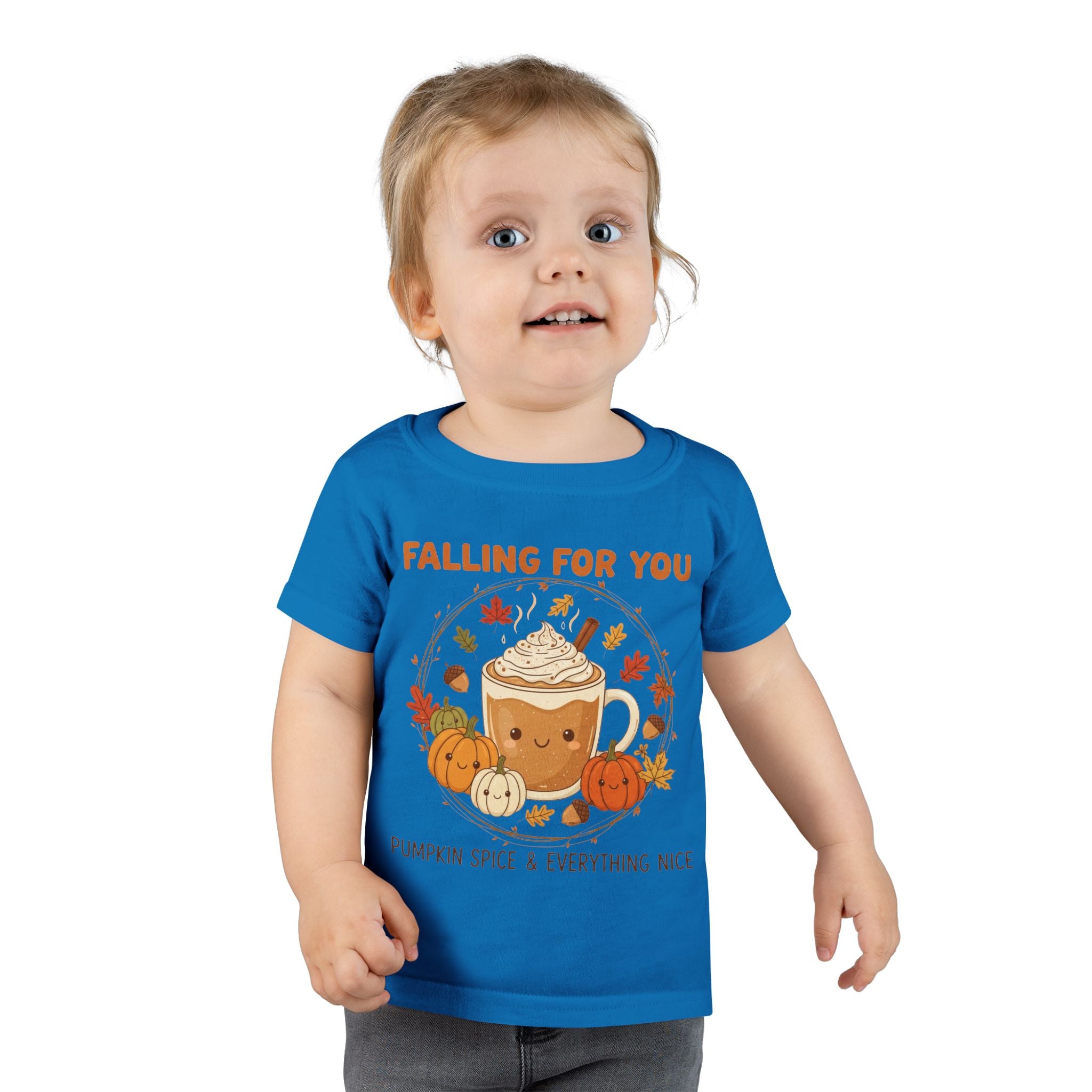 Fall-Themed Toddler T-Shirt, Cute Autumn Tee, Pumpkin Spice Fun, Thanksgiving Outfit, Seasonal Kids Apparel