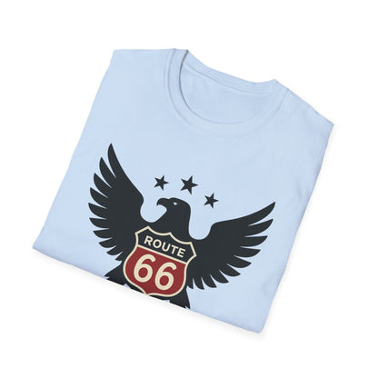 American Route 66 Eagle T-Shirt — Made in USA Vintage Roadtrip Tee