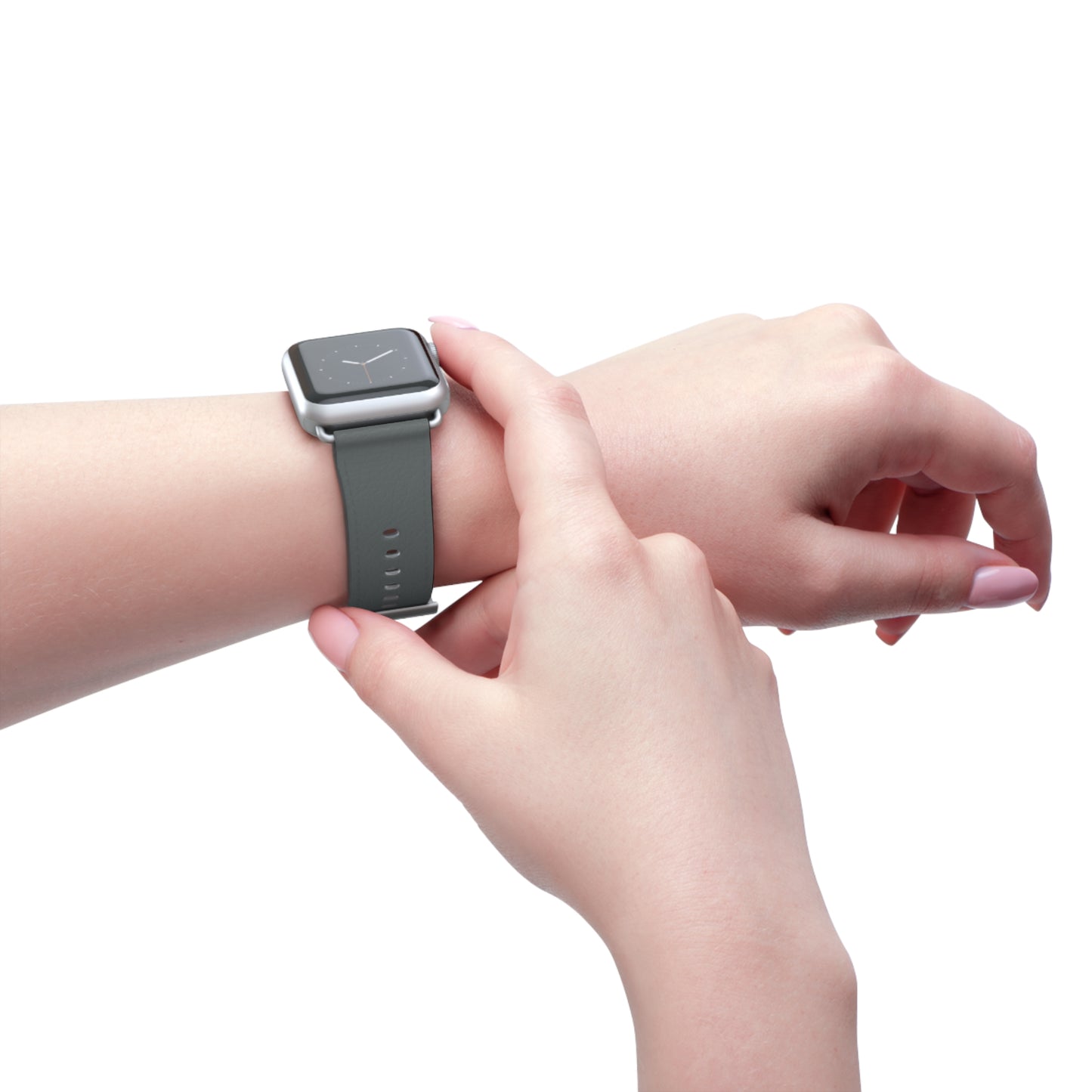 Stylish Gray Silicone Watch Band for Apple Watch - Modern & Comfortable Design