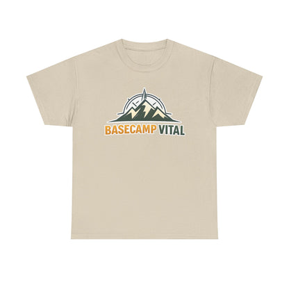 Base Camp Vital Mountain Compass Crewneck T-Shirt | Outdoor Hiking Graphic Tee | Midweight Cotton Trail Shirt (free shipping)