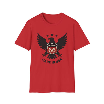 American Route 66 Eagle T-Shirt — Made in USA Vintage Roadtrip Tee