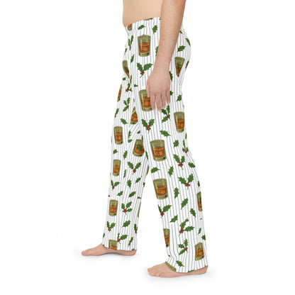 Whiskey Christmas collection- Pajama Pants — Mint Julep & Herbs All-Over Print Lounge Pajamas