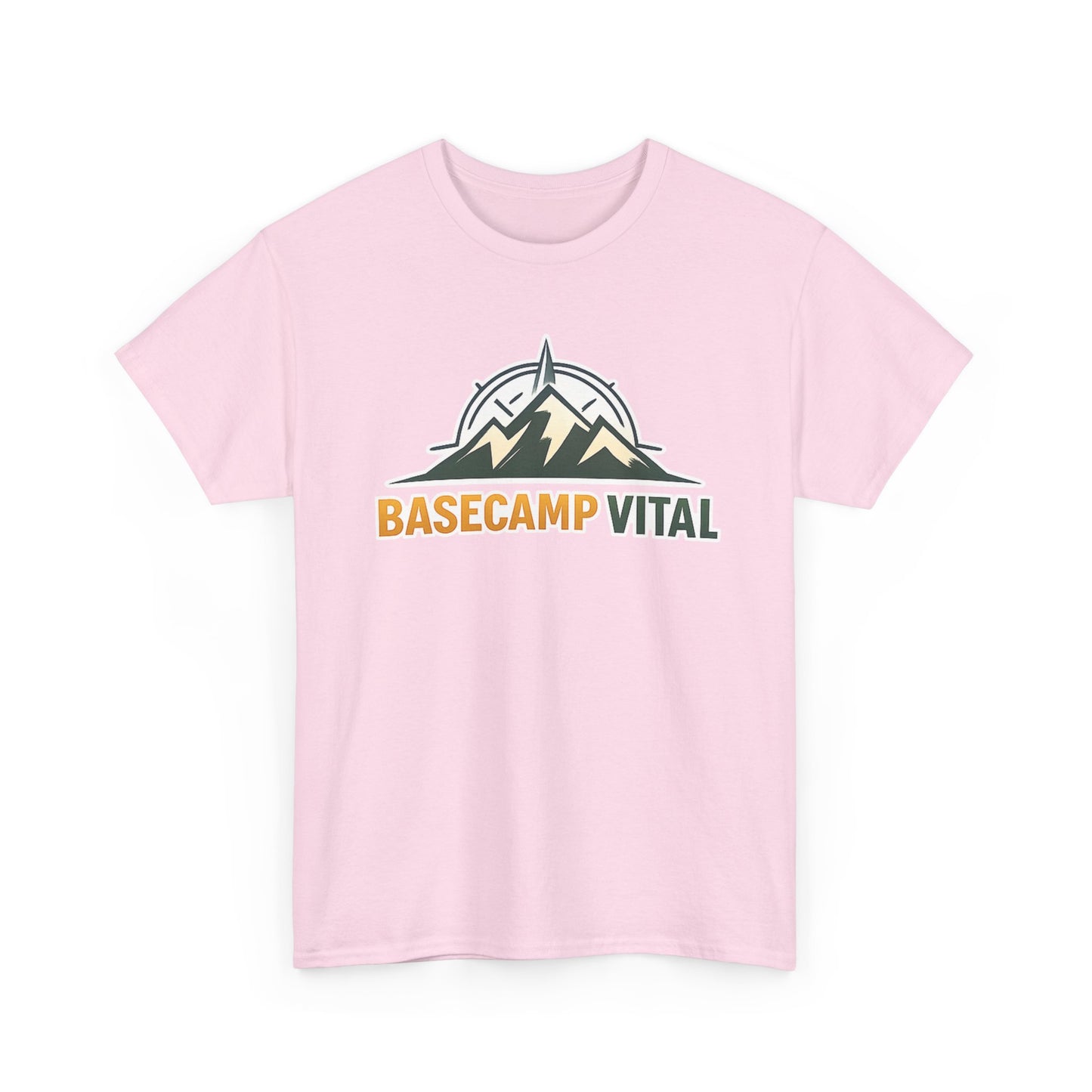 Base Camp Vital Mountain Compass Crewneck T-Shirt | Outdoor Hiking Graphic Tee | Midweight Cotton Trail Shirt (free shipping)