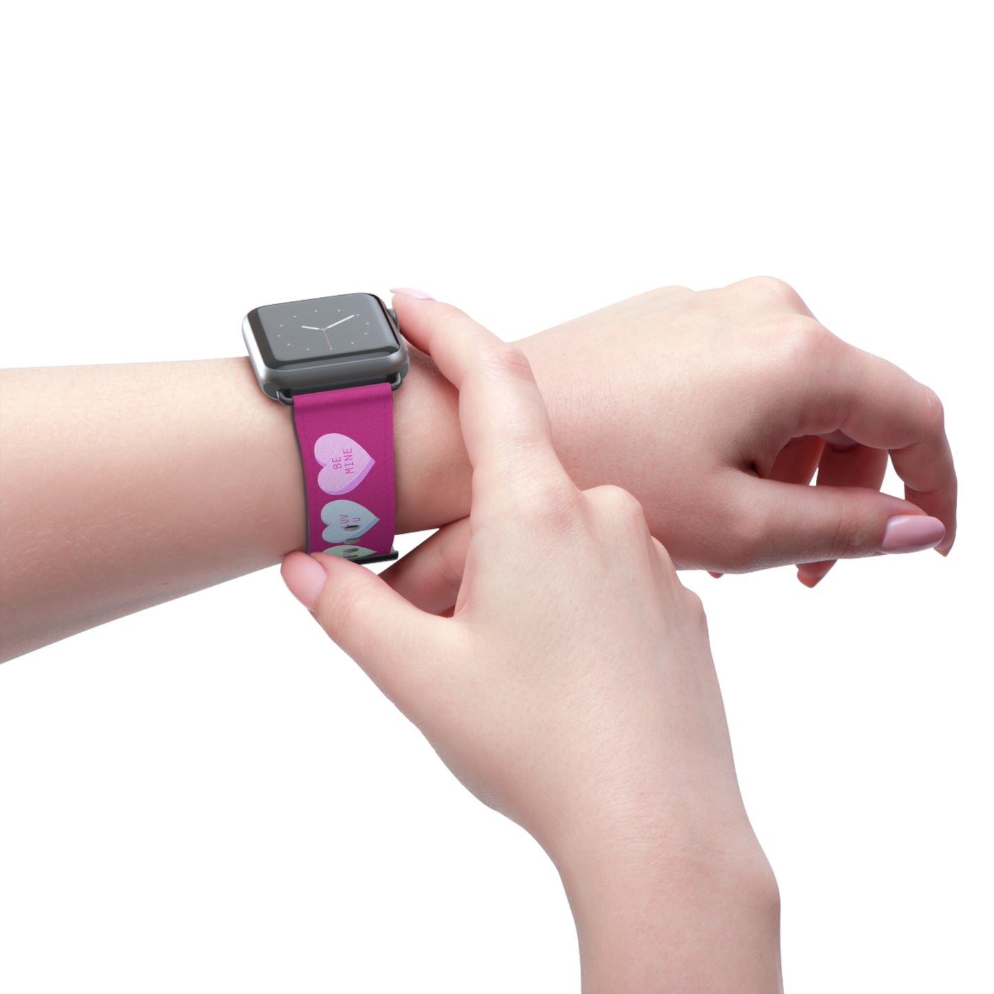 Colorful Valentine’s Day candy Hearts Watch Band - Cute, Adjustable Strap for All Occasions