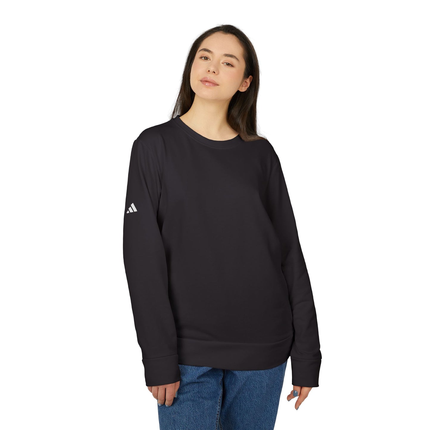 Women’s Adidas Crewneck Sweatshirt — Minimal Neutral Fleece Pullover