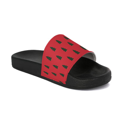 Christmas tree, red and greenWomen's Slide Sandals