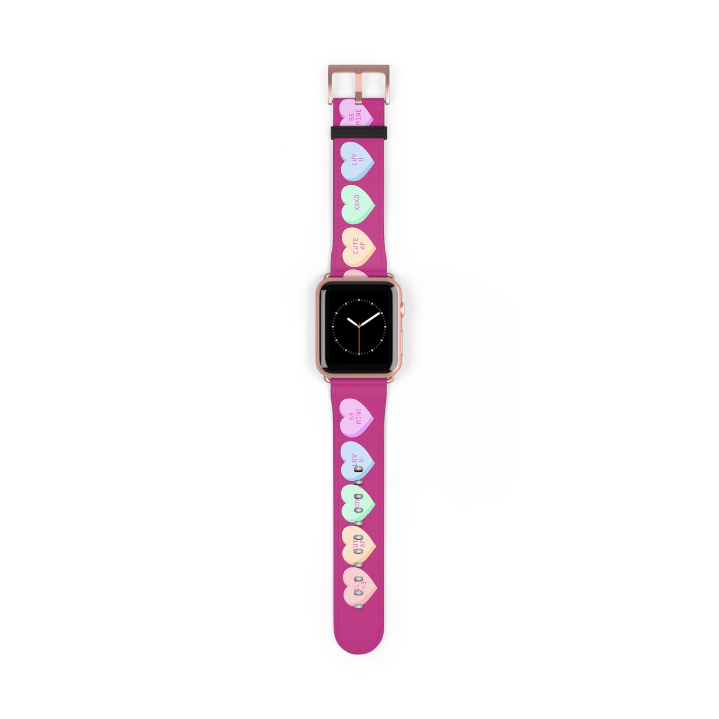 Colorful Valentine’s Day candy Hearts Watch Band - Cute, Adjustable Strap for All Occasions
