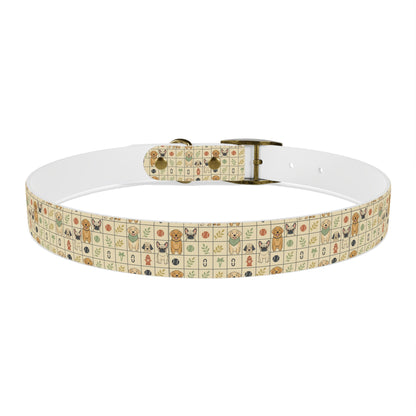 Vintage Puppy Pattern Dog Collar – Cute Retro Dogs & Bones Design
