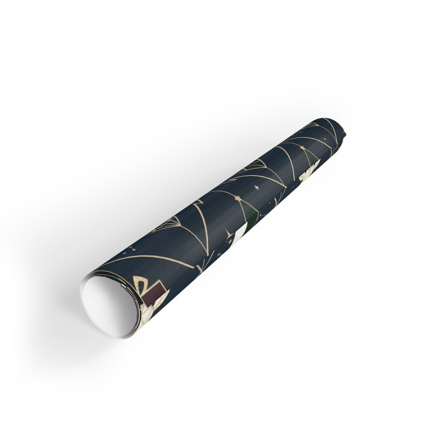 Festive Gift Wrapping Paper Roll - Holiday Design with Deer and Trees