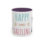 Happy and dazzling smoking cat Coffee Mug — "Happy and Dazzling" Cat Accent Mug (11/15oz) (free shipping)