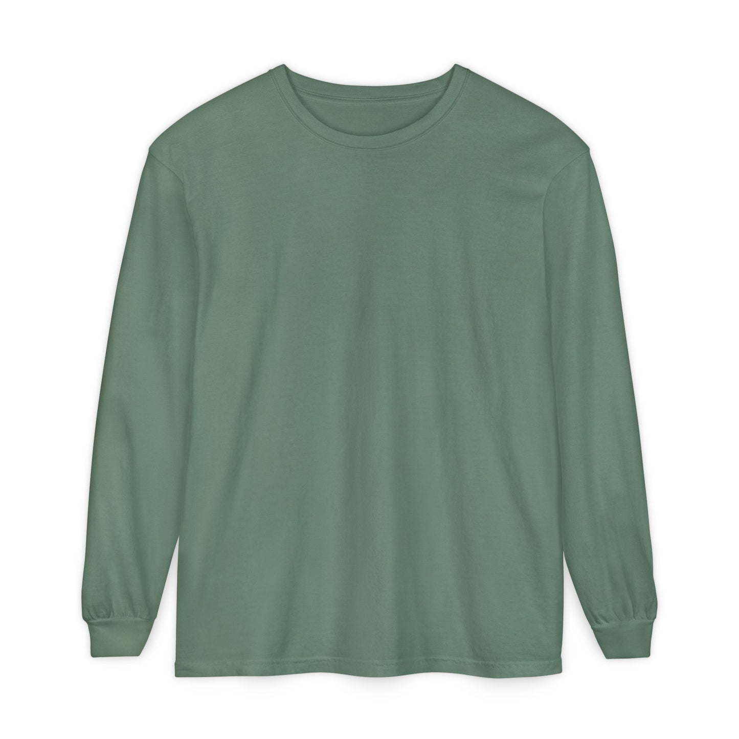 Women’s light green Garment-Dyed Long Sleeve T-Shirt - Eco-Friendly Casual Wear