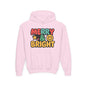 Youth Hoodie — 'Merry & Bright' Colorful Holiday Kids Sweatshirt