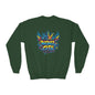 Youth Crewneck spray paint style- Sweatshirt - Colorful Rebel City Graffiti Crown Design