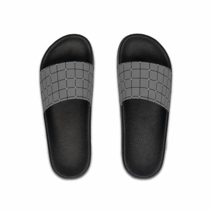 Men's Slide Sandals Industrial Grid & Rivet Dots