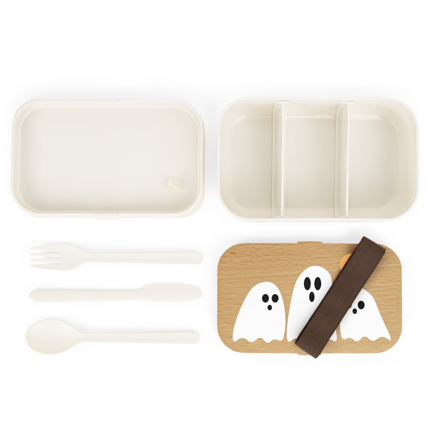 Spooky Ghosts Bento Lunch Box - Halloween-Themed Meal Container for Kids