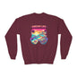 Girls Youth Crewneck Sweatshirt - "Dream Life" Tropical Sunset Graphic