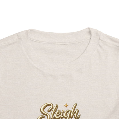 Toddler Tee - "Sleigh All Day" Christmas Tree Holiday Shirt