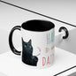 Happy and Dazzling smoking cat Cat Accent Coffee Mug — Cute Black Cat Coffee Cup (11/15oz) (free shipping)