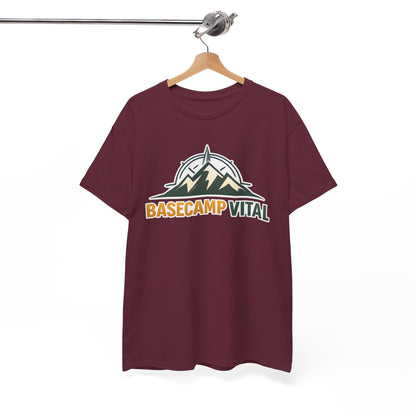 Base Camp Vital Mountain Compass Crewneck T-Shirt | Outdoor Hiking Graphic Tee | Midweight Cotton Trail Shirt (free shipping)