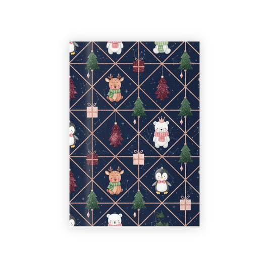 Festive Gift Wrapping Paper Roll - Holiday Cheer with Animals and Trees