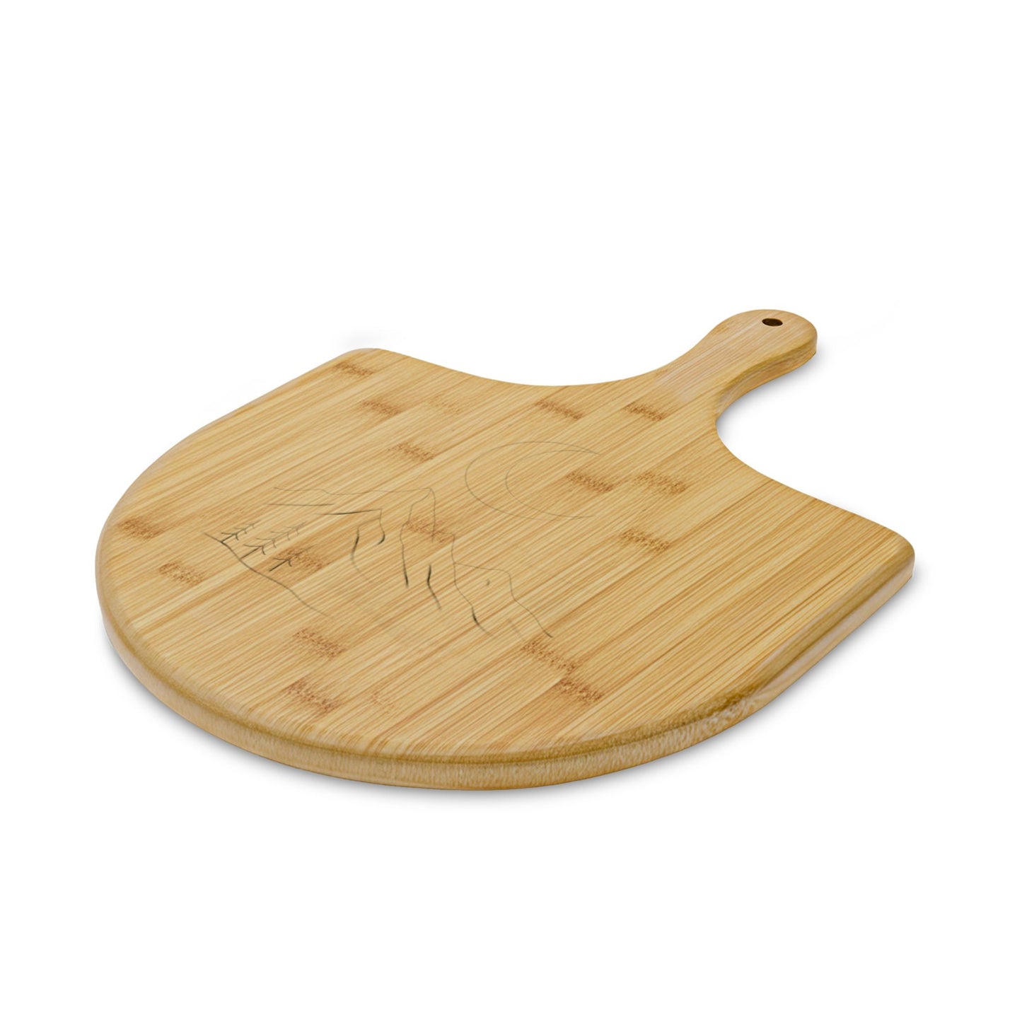 Bamboo Pizza Peel – Engravable Serving & Cutting Board