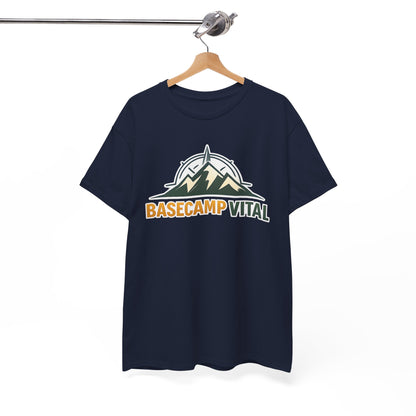 Base Camp Vital Mountain Compass Crewneck T-Shirt | Outdoor Hiking Graphic Tee | Midweight Cotton Trail Shirt (free shipping)
