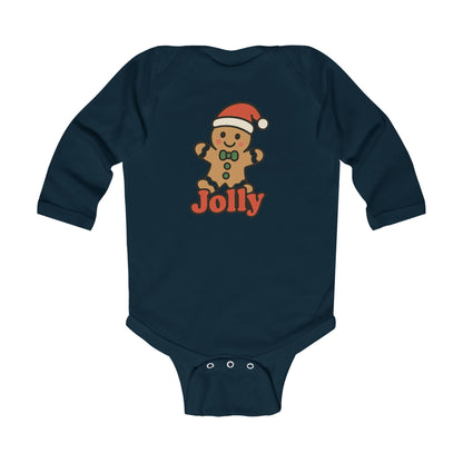Infant Bodysuit — Jolly Gingerbread Baby Christmas Long Sleeve Onesie