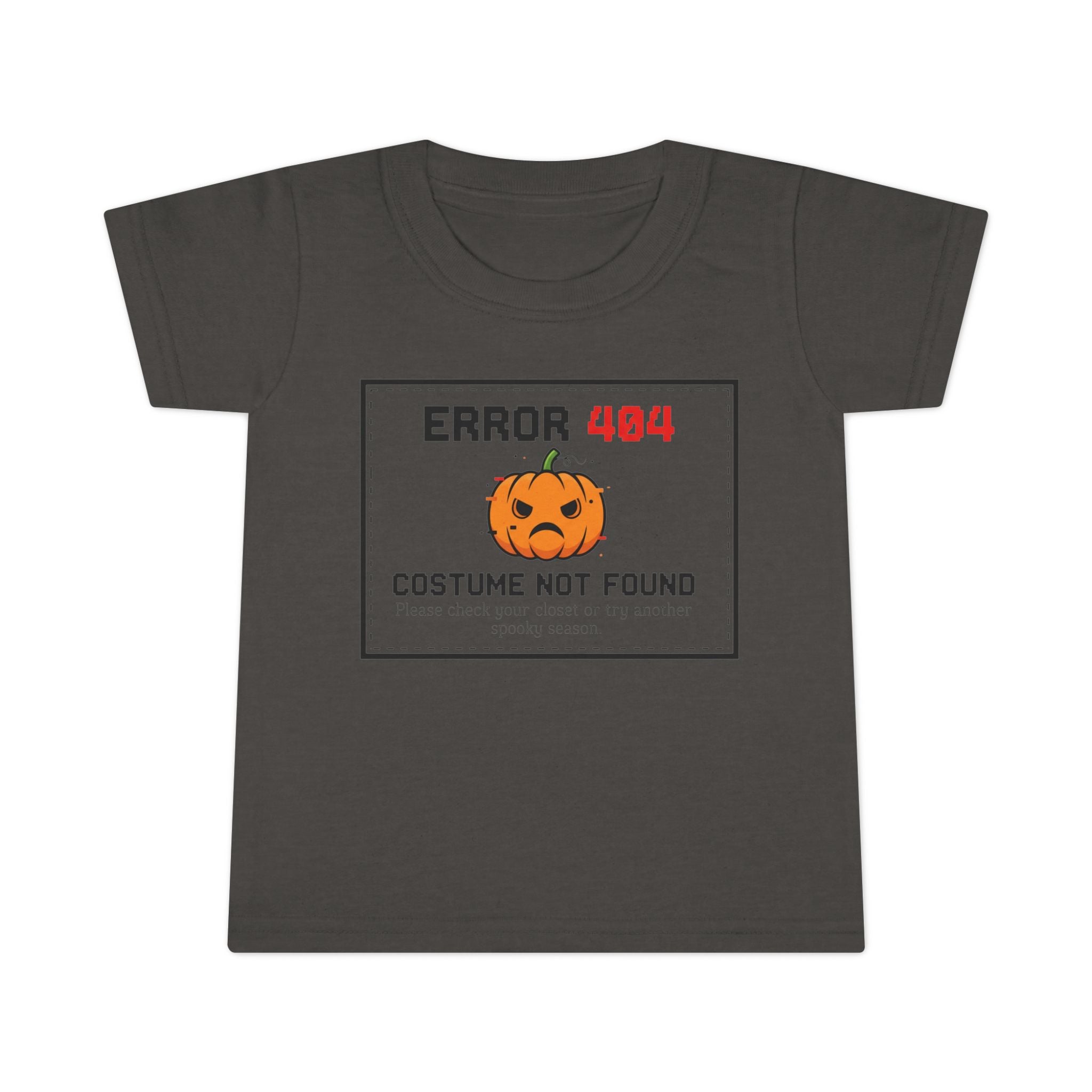 Toddler Halloween T-shirt, Error 404 Costume Not Found Design, Fun Kids Tee, Perfect for Fall Parties, Cute Gift for Toddlers