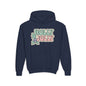 Girls Youth Hoodie — 'Holly Jolly' Pastel Christmas Holiday Sweatshirt