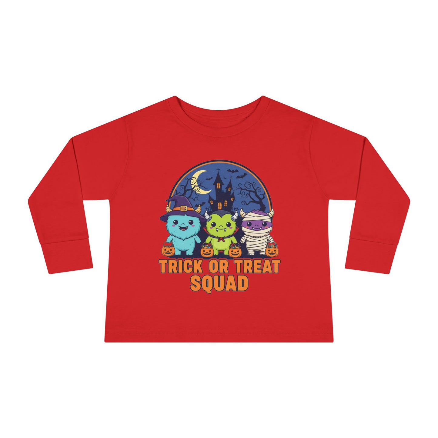 Toddler Halloween Long Sleeve Tee - Trick or Treat Squad, Cute Kids Shirt, Halloween Costume Tee, Toddler Fall Apparel, Kids Halloween [...]