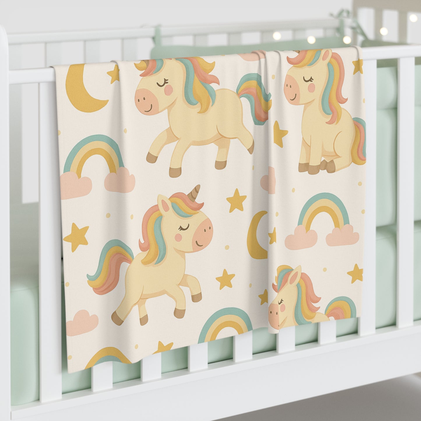 Whimsical Unicorn Baby Swaddle Blanket