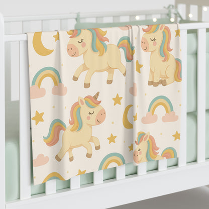 Whimsical Unicorn Baby Swaddle Blanket