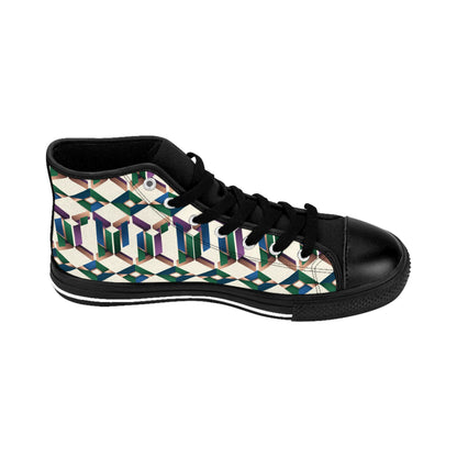 Men's Geometric Prism High-Top Sneakers — Men's Classic Sneakers (free shipping)