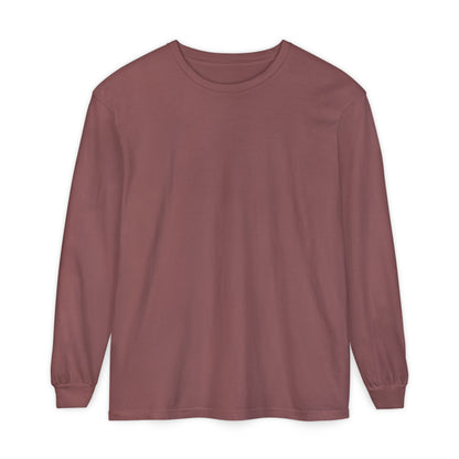 Women’s Cozy Brick color maroon Garment-Dyed Long Sleeve Tee