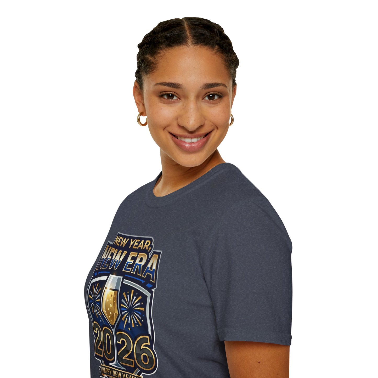 New Year 2026 T-Shirt – "New Year, New Era" Champagne & Fireworks Celebration Tee