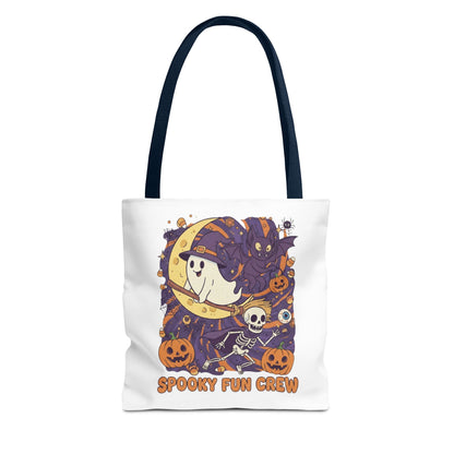Spooky Fun Crew Halloween Tote Bag, Trick or Treat Bag, Haunted House Accessory, Fall Gift, Party Favor
