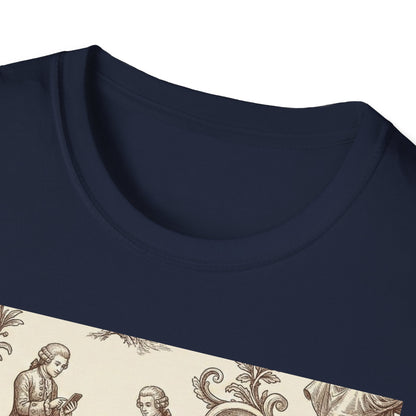 Vintage Doll Face Tee with Glitch Paint Splash