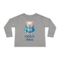 Cozy Era Toddler Long Sleeve Tee — Cute Bear in Puffer Jacket