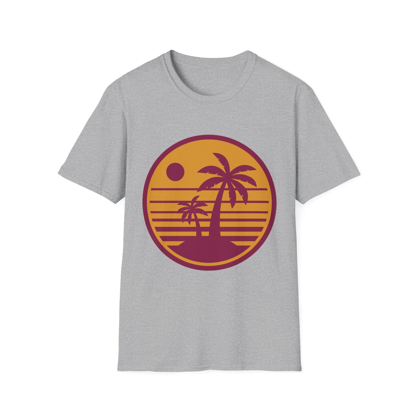 Retro Palm Sunset T-Shirt — Vintage Beach Palm Tree Tee