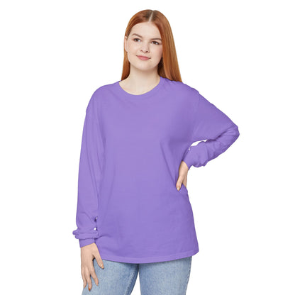 Women’s violet Garment-Dyed Long Sleeve T-Shirt - Comfort & Style for Everyday Wear