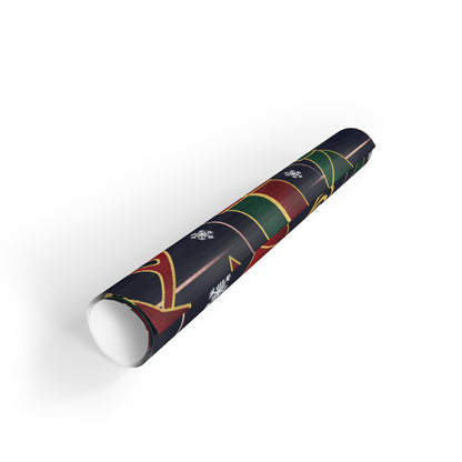 Festive Christmas Gift Wrapping Paper Roll - Holiday Cheer Design