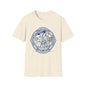 Rococo Smartphone Toile - Captain & First Mate Nautical Crew T-Shirt — Vintage Ship Wheel Illustration