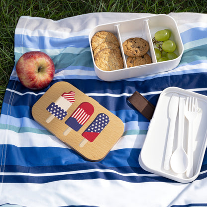 Stars and Stripes Bento Lunch Box for Patriotic Snacks
