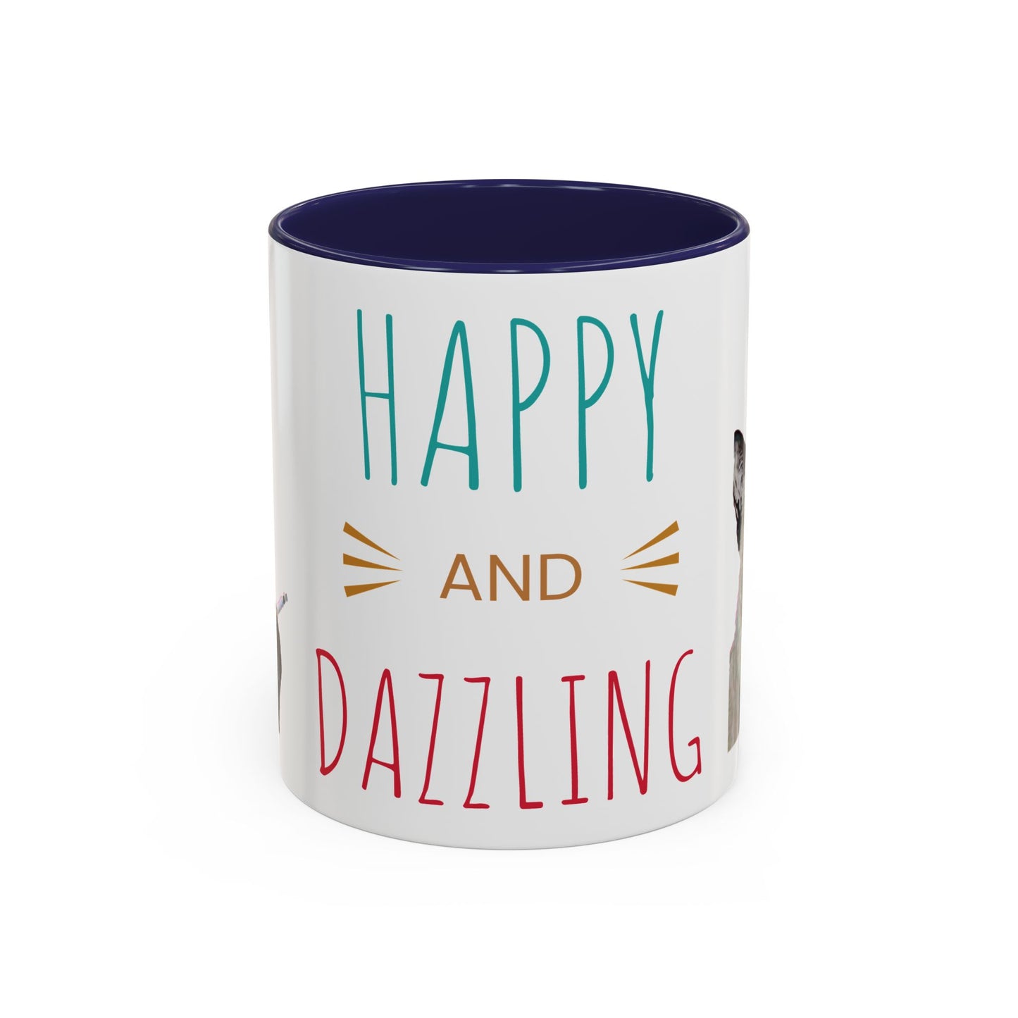 Happy and Dazzling Smoking Cat Accent Coffee Mug — 11/15oz (free shipping)