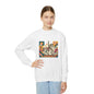 Youth Crewneck Sweatshirt — Retro Carousel Horse Graphic