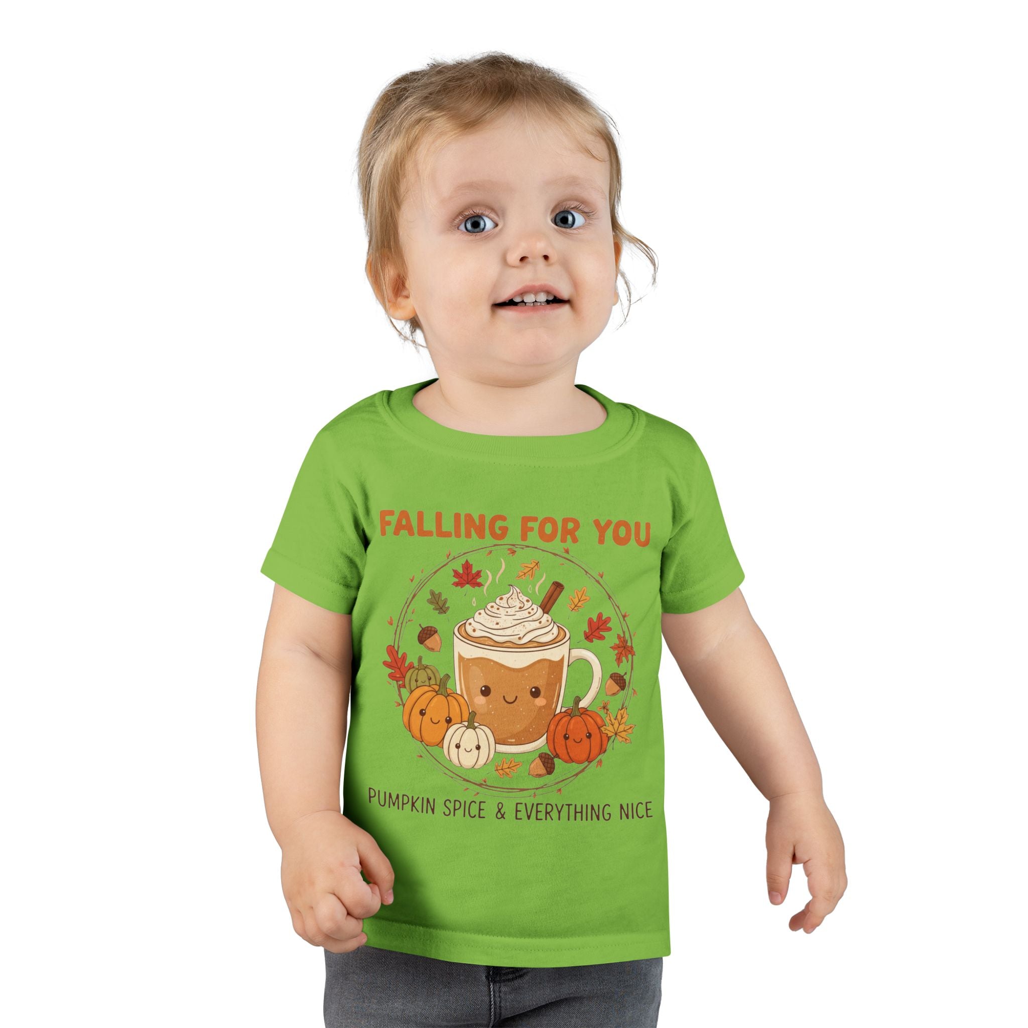 Fall-Themed Toddler T-Shirt, Cute Autumn Tee, Pumpkin Spice Fun, Thanksgiving Outfit, Seasonal Kids Apparel